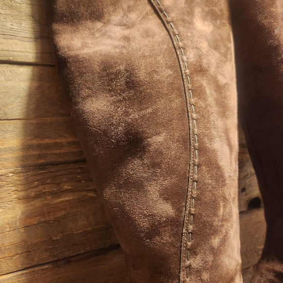 Enzo Angiolini Brown Suede Knee-High Boots - Picture 3 of 11